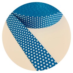 Sangle Nylon à pois 30mm bleu turquoise