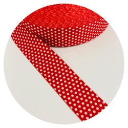 Sangle Nylon à pois 30mm rouge claire